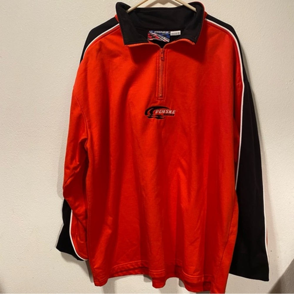 Racing Speedgear Shirt‎ Mens Size X-Large Penske Orange 1/4 Zip LongSleeve